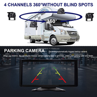 Enregistreur vidéo HOPE DVR 4CH 10.36" écran tactile IPS, lecteur MP5 pour voiture, 1080P, étanche IP68, caméra grand angle 170°, 1 an