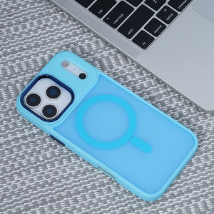 Étui de téléphone en TPU+PC mat pour 15 Pro Max, coque fine magnétique, support de charge, antichoc, étanche, design uni - Product Image 3