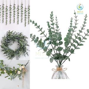 Feuilles d'eucalyptus artificielles Wen Hope 10cm-30cm, verdure en plastique pour décoration de mariage - Product Image 5
