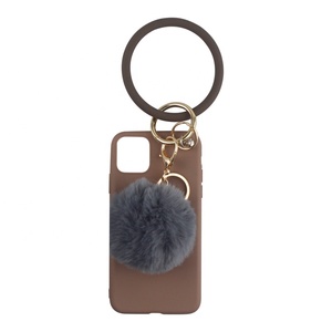 Étui <span class=keywords><strong>de</strong></span> téléphone en Silicone pour femmes, avec Bracelet et Pompon, nouveau Design, - Product Image 3