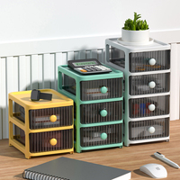 Vente directe d'usine de stockage en plastique armoire de bureau multicouche boîte anti-poussière en plastique empilable bureau armoire de stockage de bureau