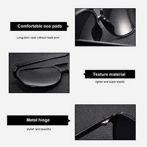 Venta al por mayor logotipo personalizado UV400 gafas de sol de plástico hombres mujeres 2025 gafas de sol de moda baratos gafas de sol de montura grande - Product Image 6