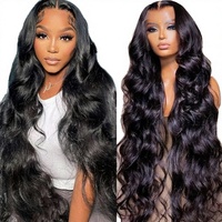 Perruque Body Wave Boundy, Cheveux Naturels Ondulés, Dentelle Frontale HD 13x6, Transparente HD 13x4, Prix de Gros