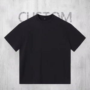 T-shirt Homme Oversize à Épaules Tombantes en Coton Tricoté 100% Écologique, Lavage Acide, Impression Personnalisée, OEM - Product Image 1