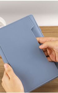 Carnet de notes A5 en cuir PU de qualité supérieure avec logo personnalisé, 100 feuilles, reliure cousue pour usage professionnel et bureautique - Product Image 3