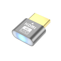 Dummy HDMI Ghost Monitor Dongle sans tête Hdmi Dummy Plug 4k Display Emulador avec lumière LED