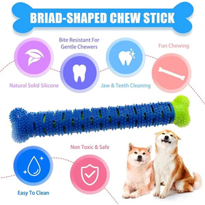 Juguete Masticable de Goma con Forma de Hueso para Perros, Cepillo de Dientes Duradero, Libre de BPA, de Goma Resistente para Limpieza Dental con Ranuras Integradas, Empaquetado en Bolsas - Product Image 5