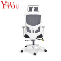 Chaise de direction moderne de haute qualité avec appui-tête réglable et dossier haut Chaises de bureau en tissu maillé