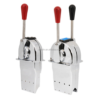 Commande d'accélérateur de bateau universelle à levier unique et double en alliage de zinc Marine Twin Lever Engine Throttle Control