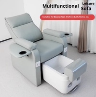 Fauteuil de soin des pieds multifonctionnel électrique moderne Horishi, une place, en cuir synthétique, pour le nail art, la beauté et la thérapie, avec fonction de relaxation
