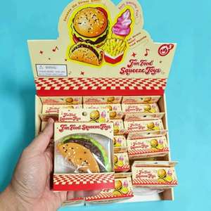 Juguetes Blandos de Comida GL: Helado, Hamburguesa, Pollo Frito, Papas Fritas, Fruta, Plátano - Juguetes Sensoriales Blandos para Niños - Product Image 1