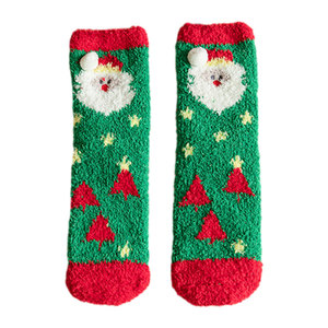 Chaussettes de Noël en tricot douillettes <span class=keywords><strong>pour</strong></span> l'hiver, chaussettes épaisses et moelleuses à motif de dessin animé, écologiques, <span class=keywords><strong>pour</strong></span> un usage quotidien, cadeau de Noël - Product Image 6