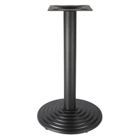 Pied de table rond robuste, mobilier moderne, café, restaurant, salle à manger, métal, acier inoxydable, base de table industrielle en fonte