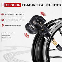 Capteur TPMS universel programmable 2 en 1 Autel MX-Sensor 315 MHz + 433 MHz, en caoutchouc, niveau OE, système de surveillance de la pression des pneus