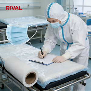 ISO9001 医疗级高克重柔软聚丙烯 SMS 涤纺熔喷无纺布卷材 RIVAL 品牌 Reicofil 5 结构 - Product Image 3