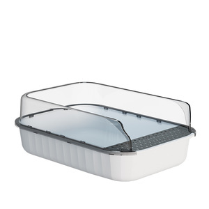 Extra-<b>large</b> semi-enclosed cat litter <b>box</b>, splash-proof cat litter <b>box</b>, super <b>large</b> cat litter <b>box</b>, wholesale cat litter scoop. - Product Image 1