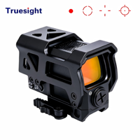 Lunette de visée tactique à point rouge avec boîtier en aluminium, étanche, alimentée par énergie solaire, avec émetteur laser intégré pour la chasse