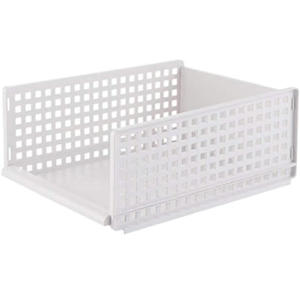 Caja de Almacenamiento de Ropa, Tipo Cajón de PP, Estante de Almacenamiento de Plástico, Plegable, con Separadores, Extraíble, para Baño y Garaje - Product Image 1