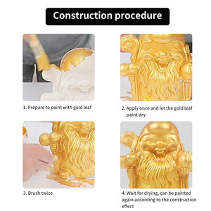 Revêtement de peinture or personnalisé feuilles d'or liquide peinture décorative peinture métal or - Product Image 6