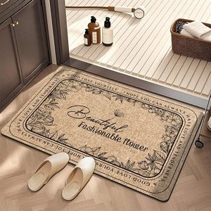 Yongjin Diatomaceous Earth <b>Door</b> Mat 38x58cm 48x78cm 58x88cm Floral Pattern Washable For Bathroom Entryway Living Room - Product Image 4