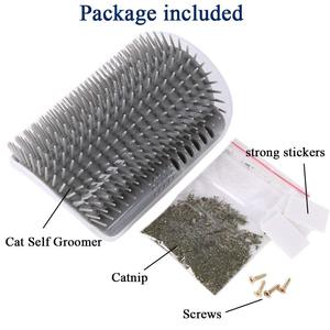 Rascador de esquina de pared de hierba gatera suave, peine de aseo automático, cepillo de aseo para mascotas para el cuidado diario de gatos - Product Image 2