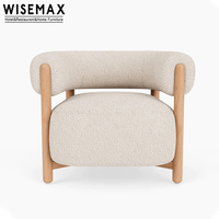 WISEMAX FURNITURE Chaise de loisirs en bois de luxe de haute qualité avec pieds en bois de frêne massif pour hôtel villa appartement