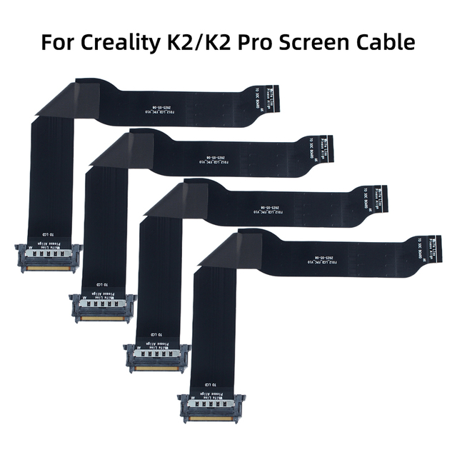 Durable High Temperature Resistant Screen Cable for Creality K2/K2 Pro, Easy Installation LCD Ribbon Cable