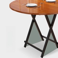 Table à manger pliable en métal pour la maison, table ronde portable pour le camping, pour une utilisation en extérieur