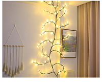 Guirlande lumineuse flexible en saule avec 96 LED pour la décoration de la maison - 7,5 pieds, parfaite pour les fêtes de Noël et l'ambiance des fêtes