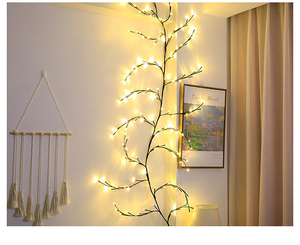 ไฟ LED 96 ดวง รูปทรงกิ่งหลิว งอได้ สำหรับตกแต่งบ้าน-7.5 ฟุต เหมาะสำหรับงานปาร์ตี้คริสต์มาสและสร้างบรรยากาศวันหยุดในบ้าน - Product Image 3