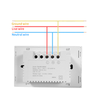 Prise murale intelligente WiFi standard américaine à 2 prises avec panneau tactile en verre trempé pour l'application Smart Life, compatible avec Alexa et Google Home pour la commande vocale