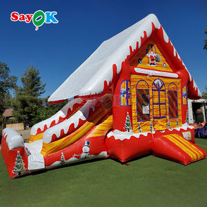 Sayok Usine Conception PVC Bâche <span class=keywords><strong>De</strong></span> Noël Air Bounce Maison Combo Château Rebondissant <span class=keywords><strong>Trampoline</strong></span> Gonflable - Product Image 1