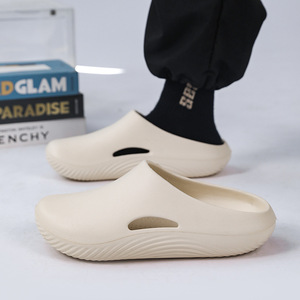 Men's Crocs Thick Soled <b>Closed</b> <b>Toe</b> <b>Sandals</b> EVA Lightweight Breathable Summer Beach Shoes Off White Black Green 40 41 42 43 44 45 - Product Image 1