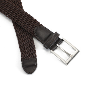 Ceinture tressée en corde cirée marron café avec boucle ardillon en cuir PU pour homme – Plusieurs tailles – Collection Automne 2025 - Product Image 3