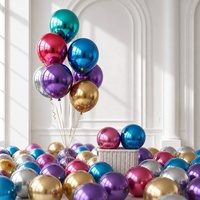 Ballons de fête en latex métallisé chromé de 12 pouces pour décoration de fête, vente en gros