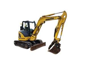 Mini-excavatrice d'occasion Komatsu Pc55, pas cher, d'origine japonaise, 5 tonnes, Komatsu Pc55 Pc55Mr, mini-excavatrice d'occasion - Product Image 1