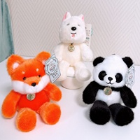 Boneka Beruang Kelinci Mia Lucu Berbulu Pendek, Mainan Boneka Isi Kapas 3D, Boneka Hewan Isi Kapas Custom