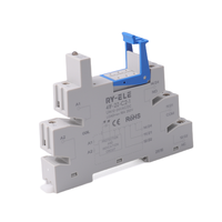Relais miniature AC/DC électromagnétique à visser RY-ELE 41F-2Z-C2-1, étanche, en PA66+GF20, 16A 250VAC, bipolaire 2CO DIN
