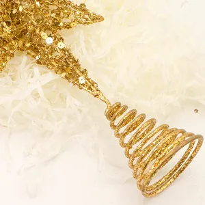 2023 Amazon Top Seller Glitter Gold Tree Topper Star für Weihnachts dekoration