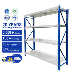 رفوف معدنية صناعية قابلة للتعديل عالية الكثافة متعددة الطبقات مخصصة للتخزين في المستودعات بدون براغي - Product Image 1