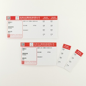 Tarjeta de embarque de pedido de billetes de avión de papel térmico personalizado de fábrica a bajo precio. - Product Image 3