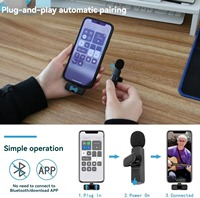 Microphone sans fil Lavalier professionnel portable à clip pour interview, enregistreur vocal, équipement de podcast, mini micro cravate - Meilleures ventes