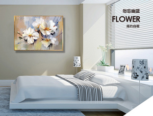 Dipinto a Olio Moderno di Fiori <span class=keywords><strong>in</strong></span> <span class=keywords><strong>Fiore</strong></span>, Realizzato a Mano su Tela, <span class=keywords><strong>Arte</strong></span> Professionale per Arredamento Soggiorno - Product Image 3