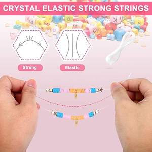 <span class=keywords><strong>Kit</strong></span> de perles heishi en argile polymère pour fabrication de bijoux, boules rondes et plates, 6mm, 3600 pièces, 18 couleurs - Product Image 3