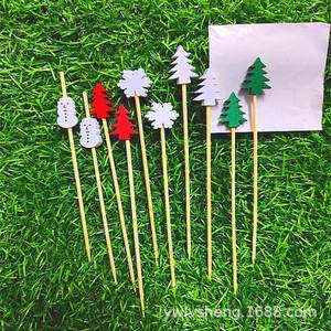 Palillos de Dientes al por Mayor para Fiestas, Diseño de Paquete Personalizado de Navidad, Decoración para Hamburguesas y Cupcakes - Product Image 6