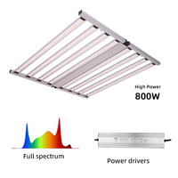 Lampu LED Grow Light Spektrum Penuh 800W Lipat, Dapat Diredupkan, dengan Chip Aluminium IP65 LM301B LM301H LM281B untuk Fase Pembungaan