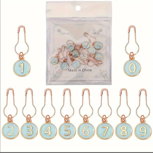 Marcadores de Puntos de Ganchillo con Diseño de Animales Adorables, Abalorios de Aleación Esmaltada, Clips de Bloqueo para Tejer, Accesorios DIY para Contador de Hileras - Product Image 3