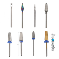 Ensemble de forets à ongles professionnel personnalisé carbure de tungstène de couleur naturelle jeu de forets à ongles manucure