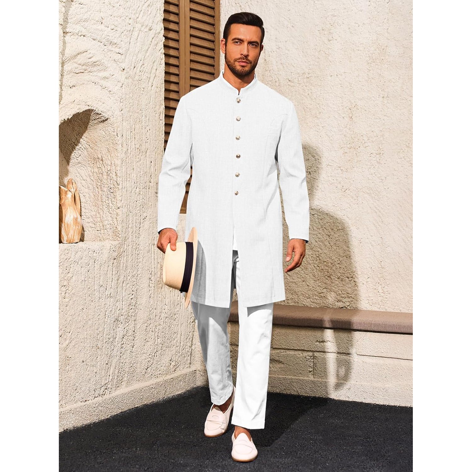 green emerald velvet dress Shreyanvi Indian Pakistani Men's Tunic Jacquard Silh Party Festive Ethnic  Wear Kurta Pajama Dress Set Grey at Amazon Men's Clothing store main image 0