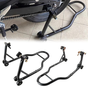Soporte Trasero para Motocicleta, Soporte de <span class=keywords><strong>Rueda</strong></span> Negro, Marco de Soporte para <span class=keywords><strong>Rueda</strong></span>, Herramienta de Reparación de Neumáticos para <span class=keywords><strong>Harley</strong></span> Suzuki Universal - Product Image 2